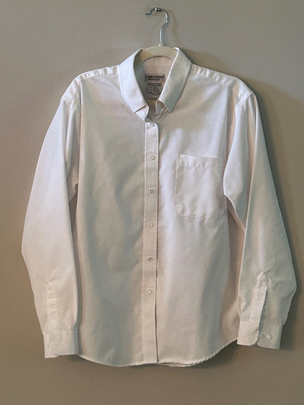 Cabin Creek White Shirt Classic Vintage Staple 90’s Capsule Beach Coverup Sz 14